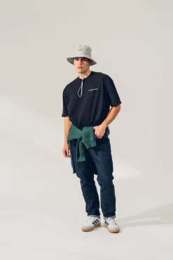 A Thousand Futures 'Kyoto' Embroidered Tee - Black