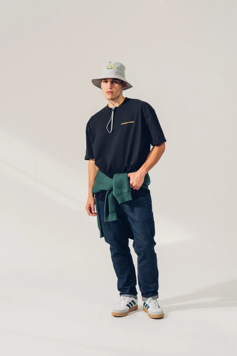 A Thousand Futures 'Kyoto' Embroidered Tee - Black