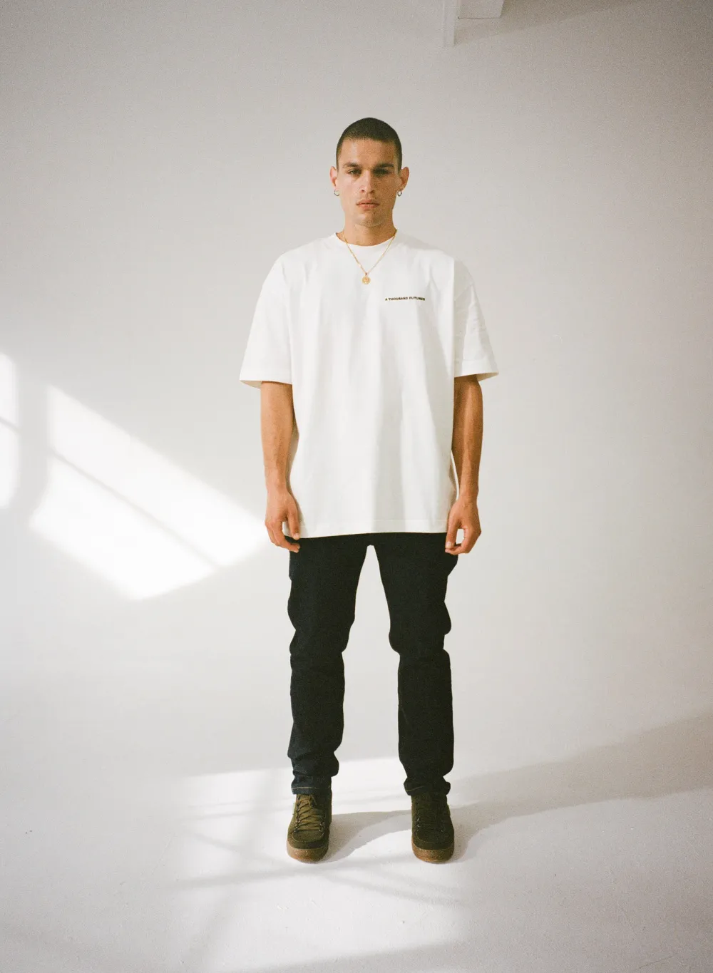 A Thousand Futures 'Kyoto' Embroidered Tee - White