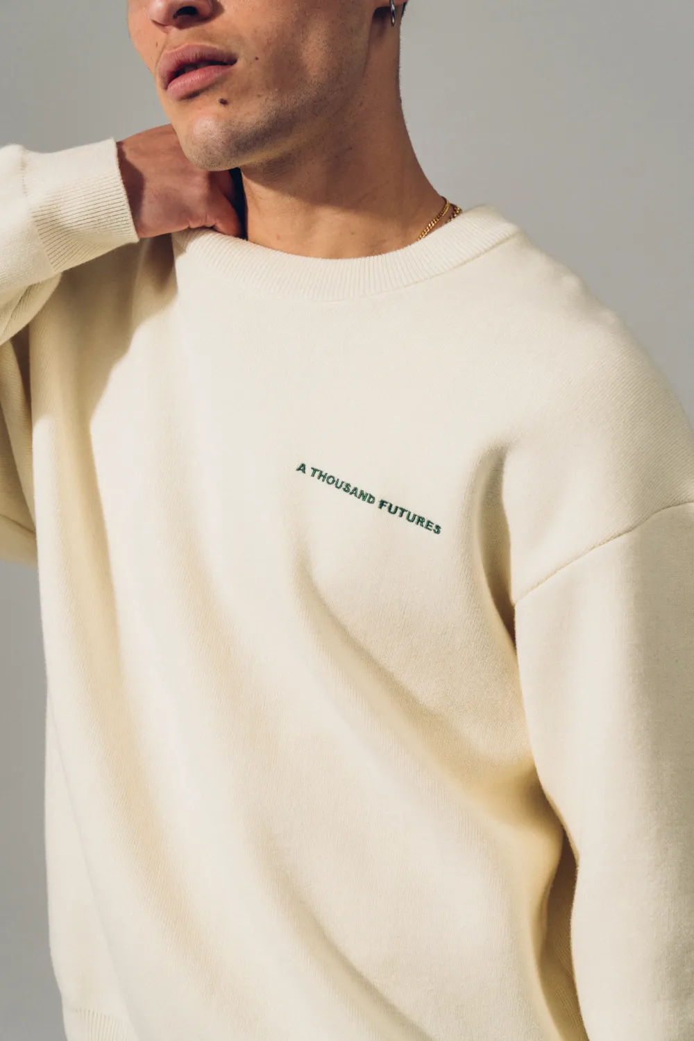 A Thousand Futures 'Kyoto' Knit Sweater - Ecru