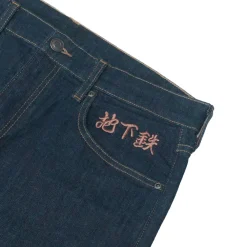 A Thousand Futures 'Lucky' Embroidered Jeans - Indigo