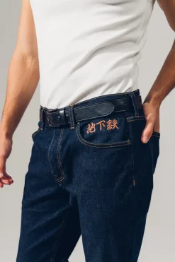 A Thousand Futures 'Lucky' Embroidered Jeans - Indigo