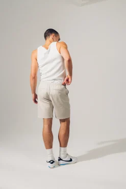 A Thousand Futures 'Lucky' Canvas Twill Shorts - Bone