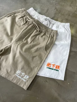 A Thousand Futures 'Lucky' Canvas Twill Shorts - Army