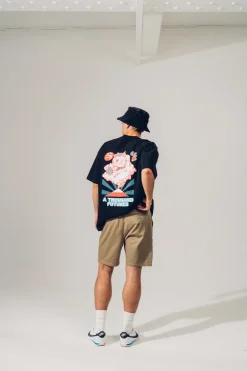 A Thousand Futures 'Lucky' Canvas Twill Shorts - Army
