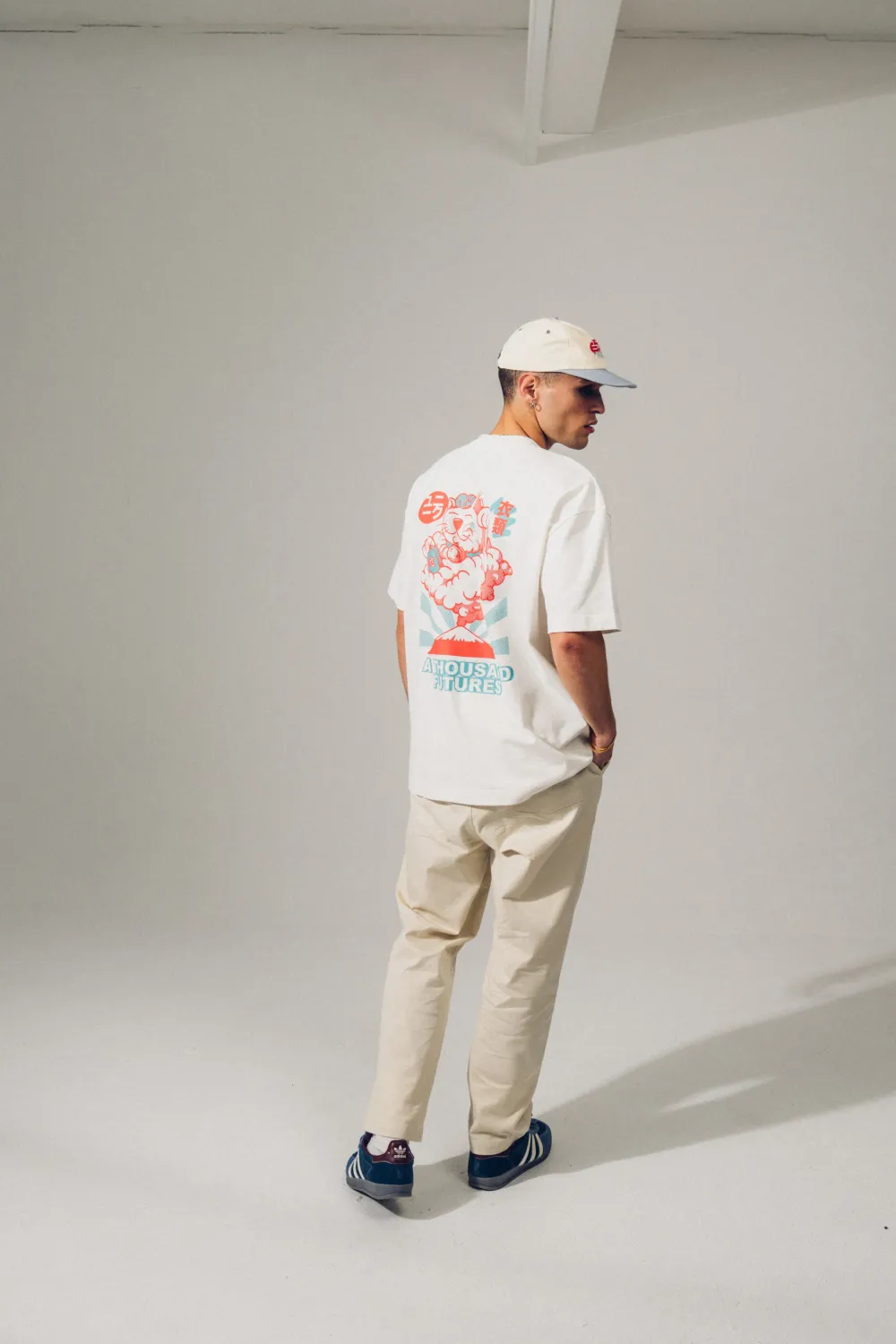 A Thousand Futures 'Lucky Cat' Tee - Vintage White