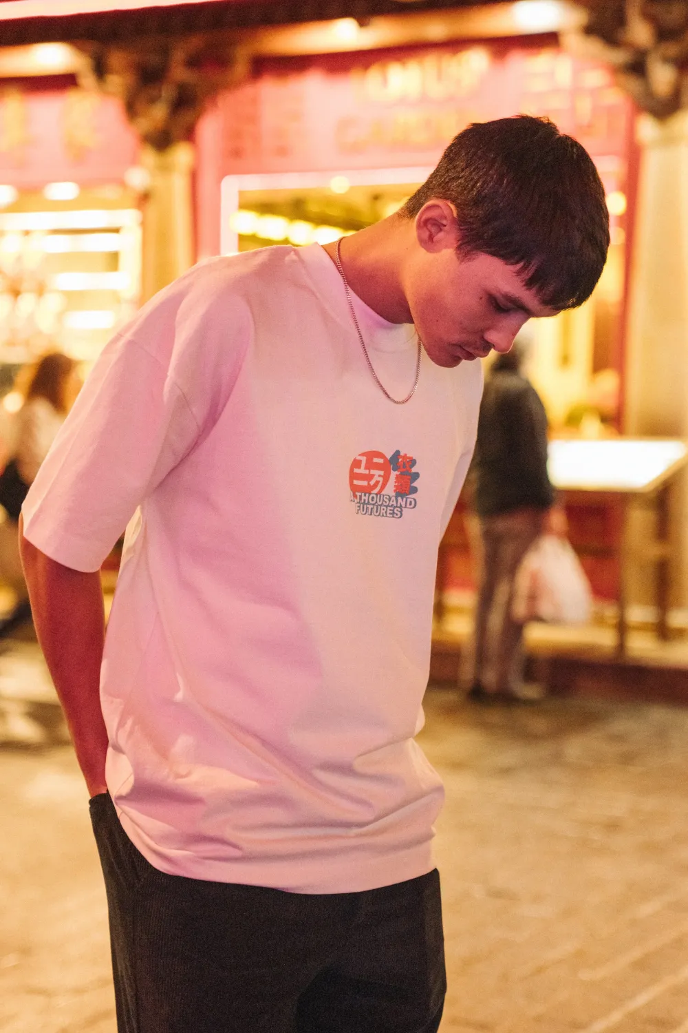 A Thousand Futures 'Lucky Cat' Tee - Vintage White