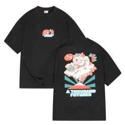 A Thousand Futures 'Lucky Cat' Tee - Black