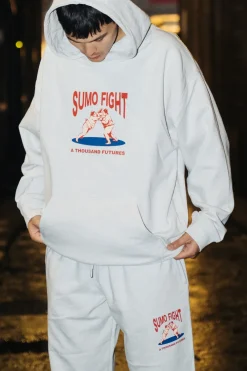 A Thousand Futures 'Sumo Fight' Hoodie & Jogger Set - Ash