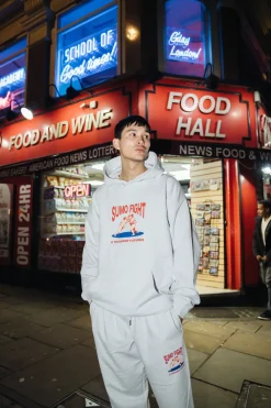 A Thousand Futures 'Sumo Fight' Hoodie & Jogger Set - Ash