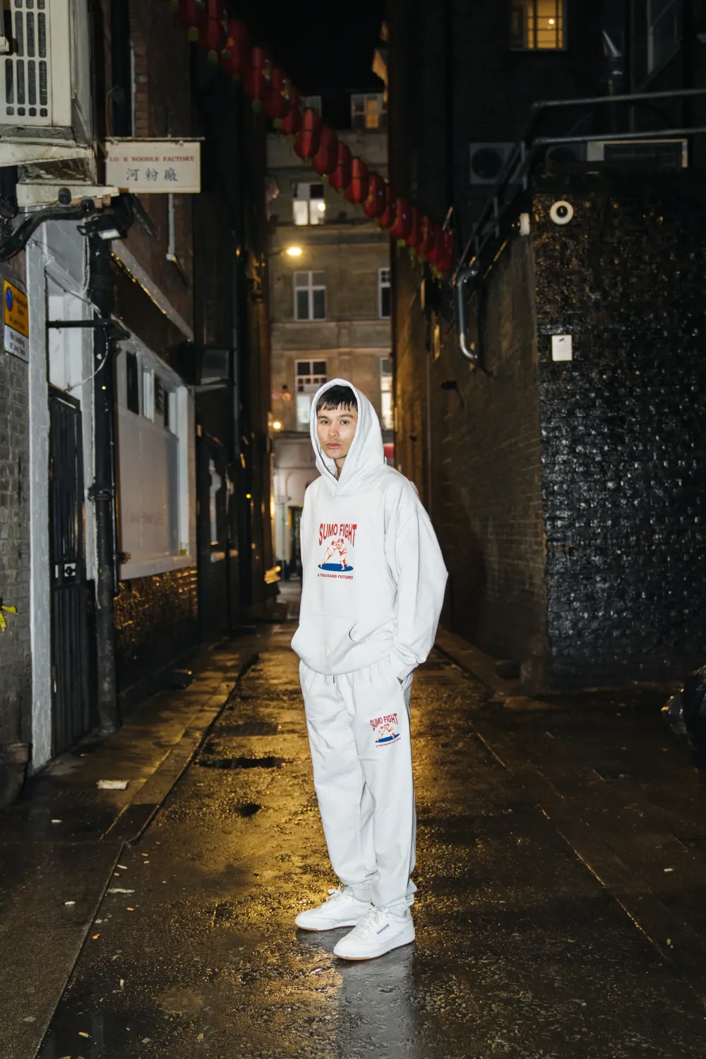 A Thousand Futures 'Sumo Fight' Hoodie - Ash