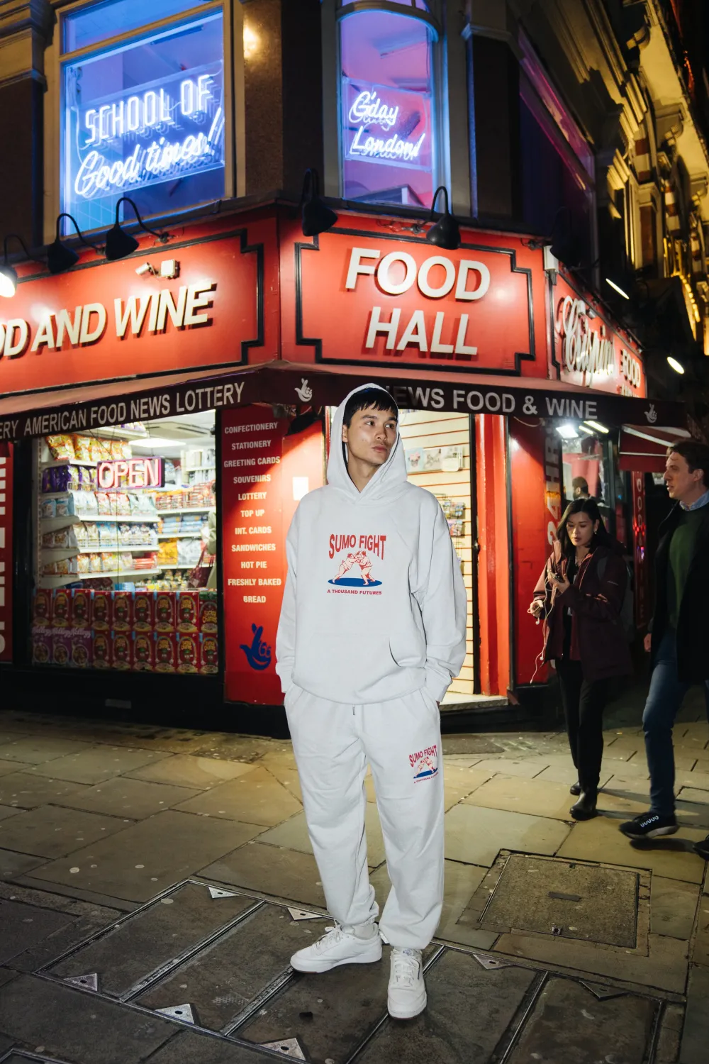 A Thousand Futures 'Sumo Fight' Hoodie - Ash
