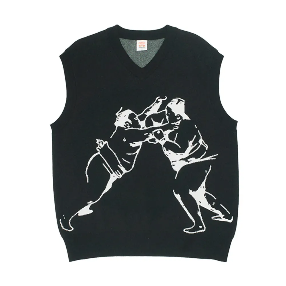 A Thousand Futures 'Sumo' Knit Vest - Black