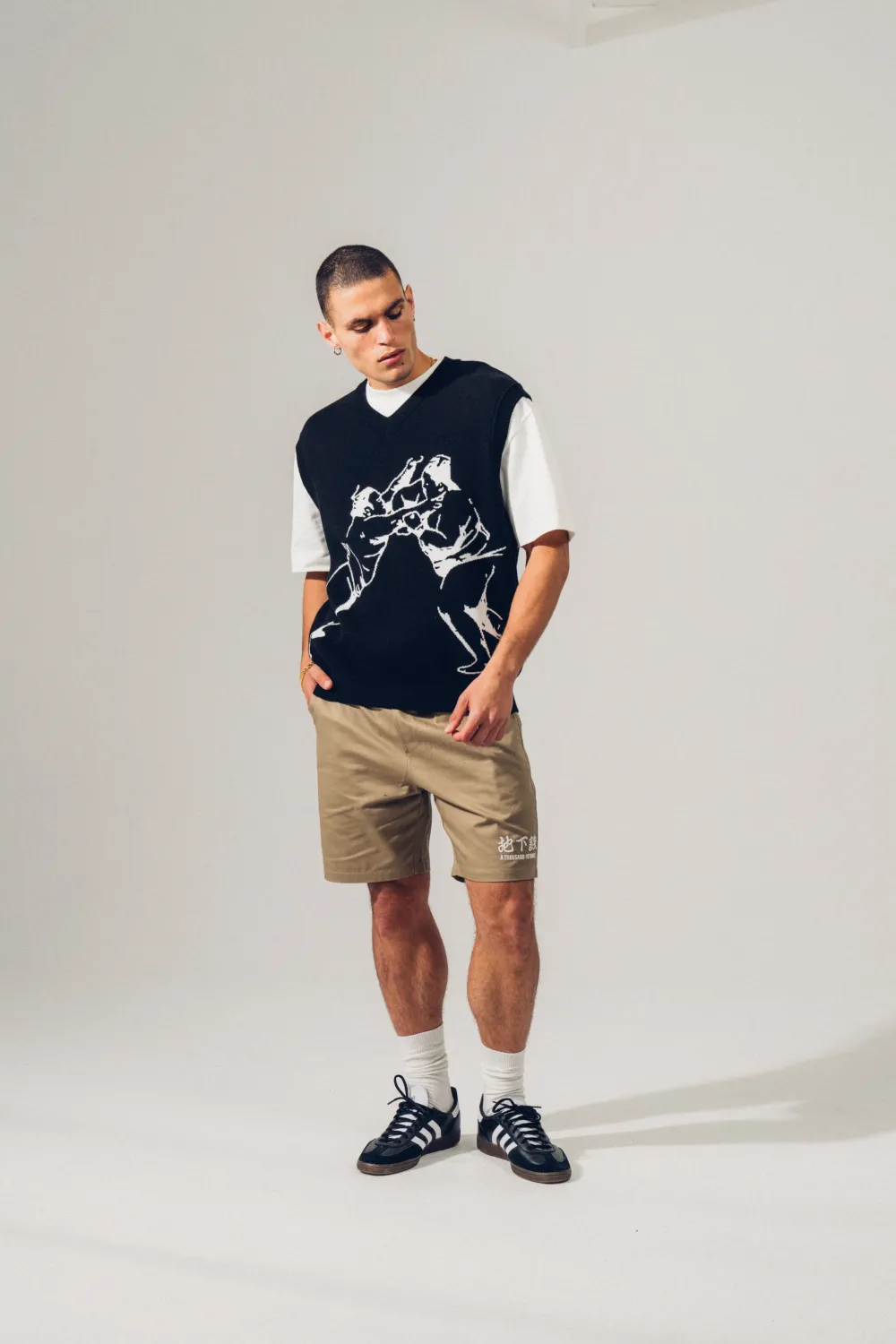 A Thousand Futures 'Sumo' Knit Vest - Black