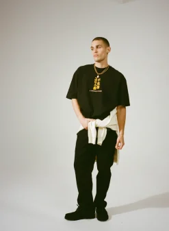 A Thousand Futures 'Tokyo' Embroidered Tee - Black