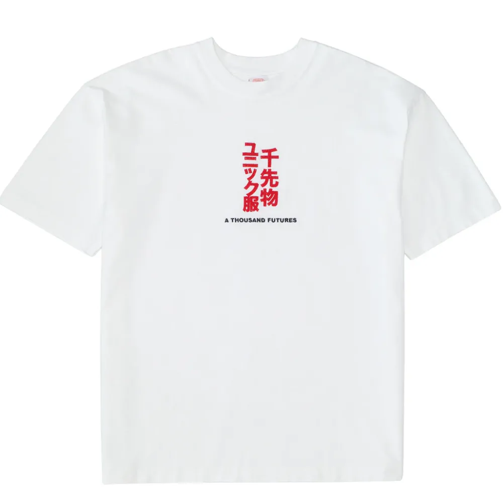 A Thousand Futures 'Tokyo' Embroidered Tee - White