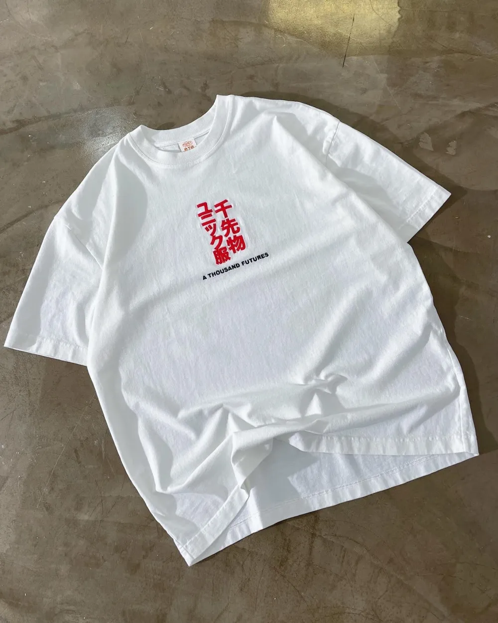 A Thousand Futures 'Tokyo' Embroidered Tee - White