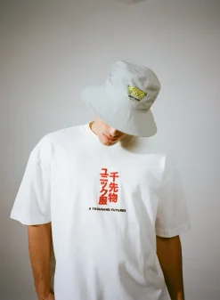 A Thousand Futures 'Tokyo' Embroidered Tee - White