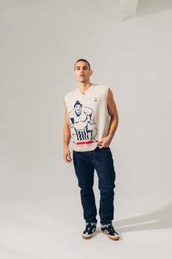 A Thousand Futures 'Tradition' Knit Vest - Beige