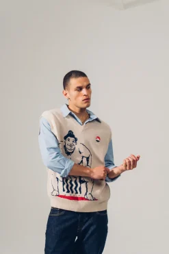A Thousand Futures 'Tradition' Knit Vest - Beige