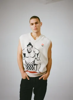 A Thousand Futures 'Tradition' Knit Vest - Beige