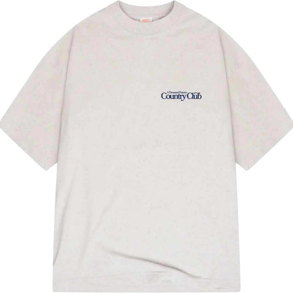 A Thousand Futures x GK 'Country Club' Tee - Ash Grey *FRONT PRINT ONLY*