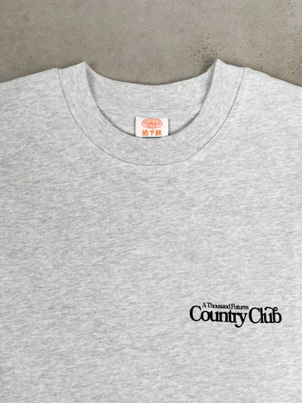 A Thousand Futures x GK 'Country Club' Tee - Ash Grey *FRONT PRINT ONLY*