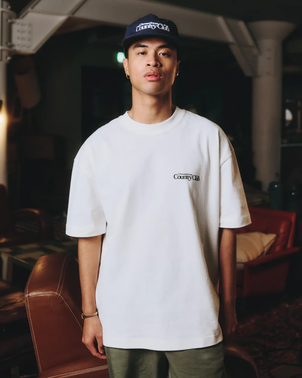 A Thousand Futures x GK 'Country Club' Embroidered Cap - Midnight Navy
