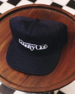 A Thousand Futures x GK 'Country Club' Embroidered Cap - Midnight Navy