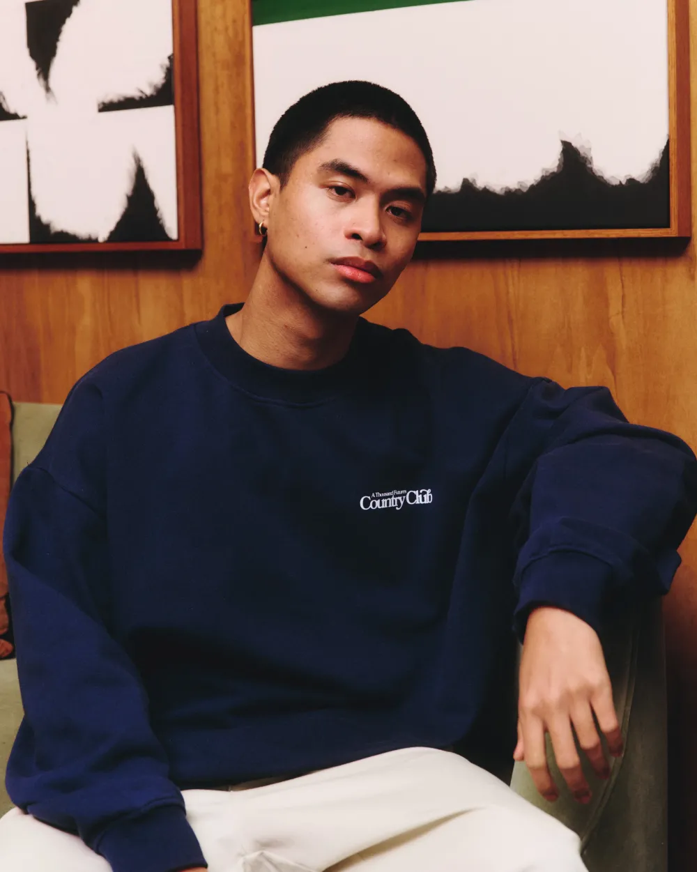 A Thousand Futures x GK 'Country Club' Sweater - Navy