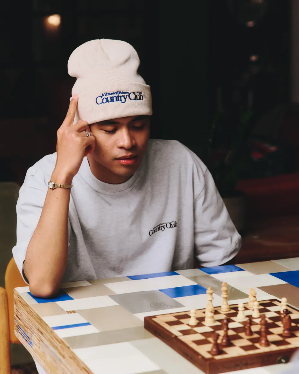 A Thousand Futures x GK 'Country Club' Beanie - Sand