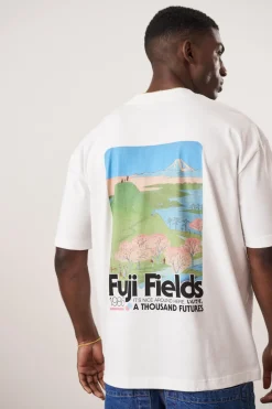 A Thousand Futures x GK 'Fuji Fields' Tee - White