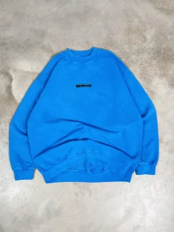 A Thousand Futures x GK 'Honeydew Blue' Vintage Washed Sweater - Cobalt Blue