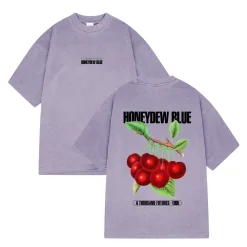 A Thousand Futures x GK 'Honeydew Blue' Vintage Washed Tee - Mauve