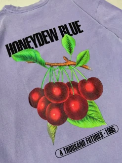 A Thousand Futures x GK 'Honeydew Blue' Vintage Washed Tee - Mauve