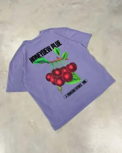 A Thousand Futures x GK 'Honeydew Blue' Vintage Washed Tee - Mauve