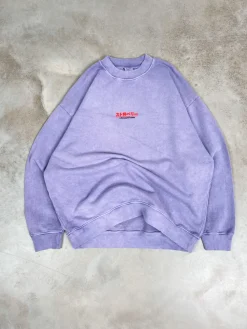 A Thousand Futures x GK 'Strawberry' Vintage Washed Sweater - Lilac