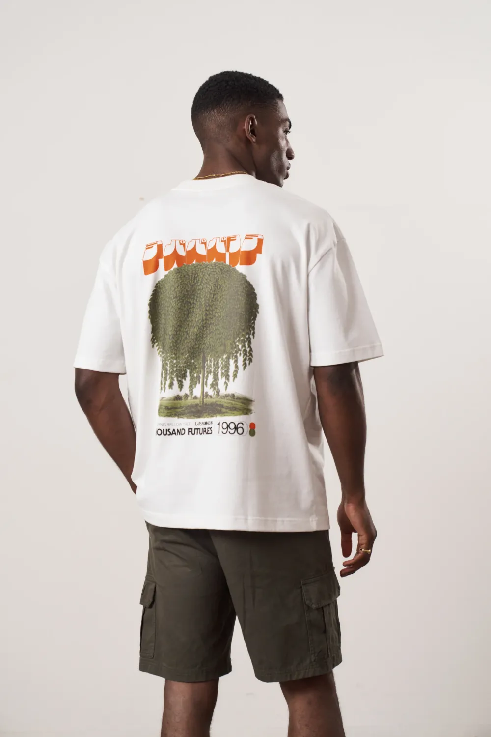 A Thousand Futures x GK 'Weeping Willow' Tee - White