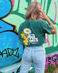 ACID LOVE 0.06 'Other Side' Tee - Vintage Washed Teal