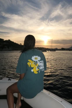 ACID LOVE 0.06 'Other Side' Tee - Vintage Washed Teal