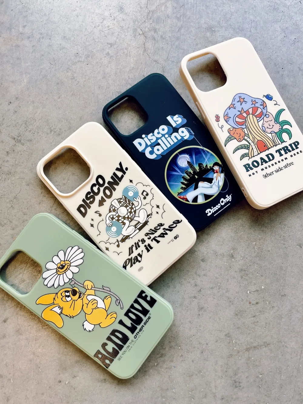 ACID LOVE 'Other Side' Phone Case - Sage Green