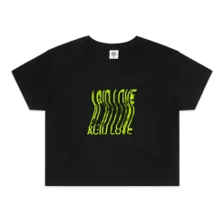 ACID LOVE WMNS 'Bitmap' Cropped Tee - Black
