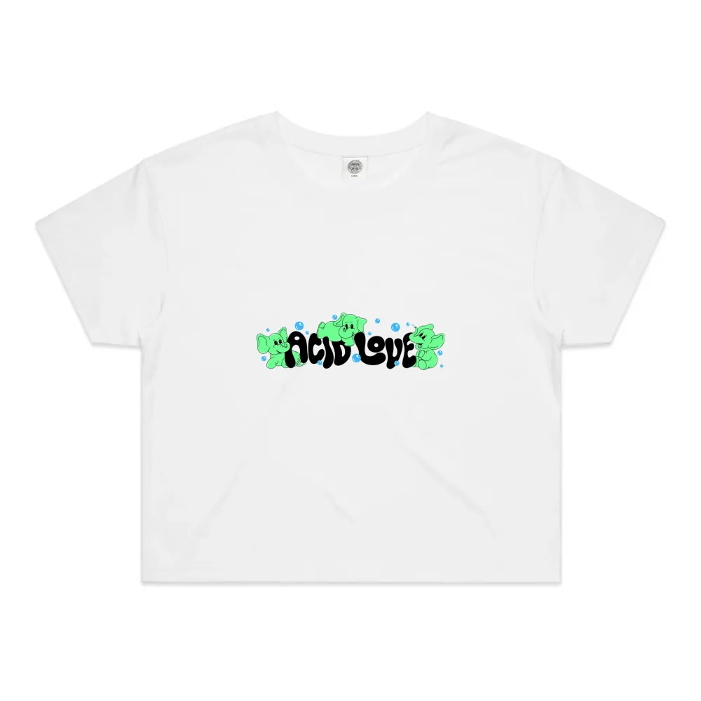 ACID LOVE WMNS 'Fantasy' Cropped Tee - White