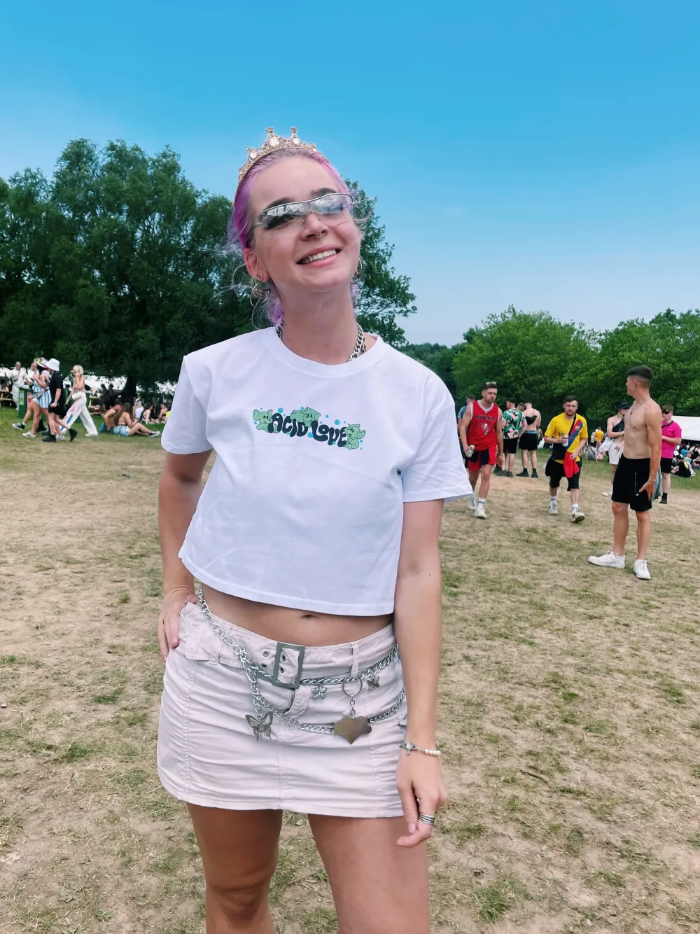 ACID LOVE WMNS 'Fantasy' Cropped Tee - White