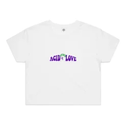 ACID LOVE WMNS 'Mushroom' Cropped Tee - White