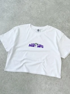 ACID LOVE WMNS 'Mushroom' Cropped Tee - White