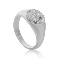 UN:IK Essentials Angel Signet Ring - Silver