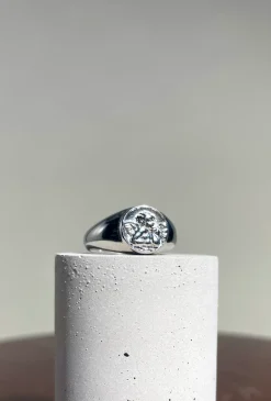 UN:IK Essentials Angel Signet Ring - Silver