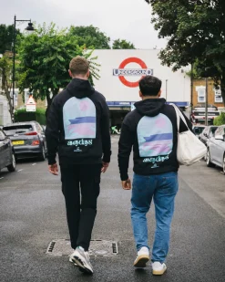 AwayDays 'Tropical Pitch' Hoodie - Black