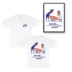 Bada Bing x UN:IK 'Dead Hungry' Tee & Print Bundle - White
